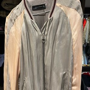 Zara silk bomber size S